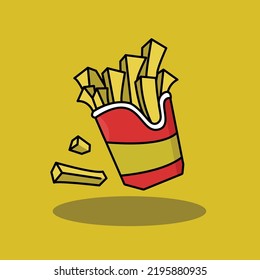 fast food vector object on a yellow background