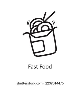Fast Food vector outline Icon Design illustration. Food and Drinks Symbol on White background EPS 10 File