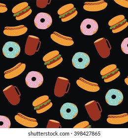 fast food vector pattern 