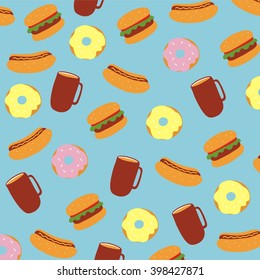 fast food vector pattern 