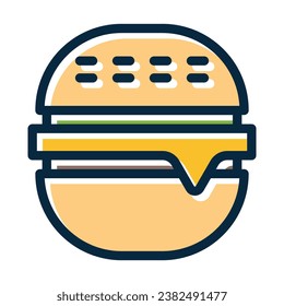 Fast Food Vector Thick Line Filled Dark Colors Icons For Personal And Commercial Use.

