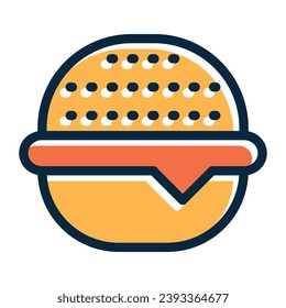 Fast Food Vector Thick Line Filled Dark Colors Icons For Personal And Commercial Use.

