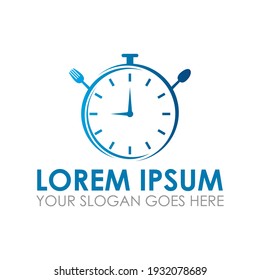 fast food vector , time is food logo