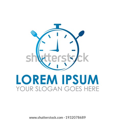 fast food vector , time is food logo
