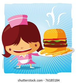 Fast food waitress