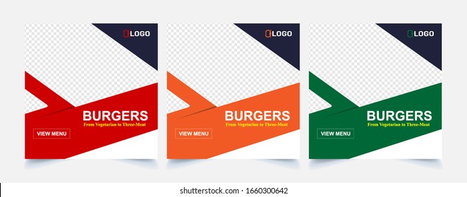 Fast food web template banner flyer post for social media template for sale ads