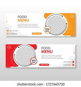 Fast food web template banner flyer post for social media template for sale ads
