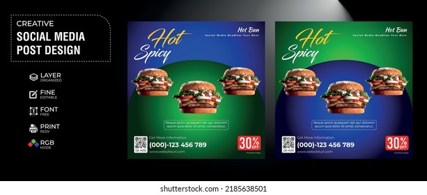 Fast Food Web Template Banner Flyer Stock Vector (Royalty Free ...