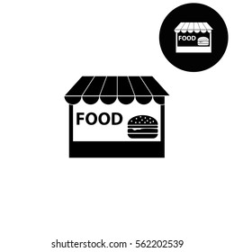 fast food  - white vector icon