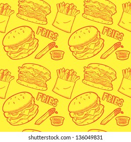 fast food wrapping paper pattern