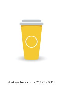 Fast food yellow cup design. EPS 10 vector art.