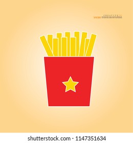 Fast Food.French Fried icon.vector illustration.