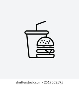 Fast foodline vector icon. EPS 10