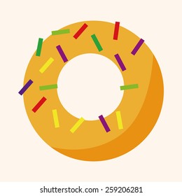 fast foods donut theme elements