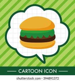 fast foods hamburger theme elements