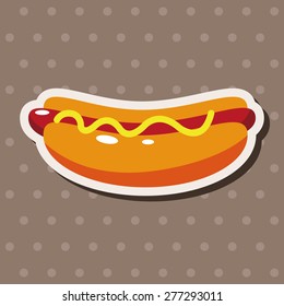 fast foods hotdog theme elements