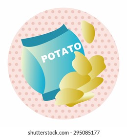 fast foods potato chips theme elements