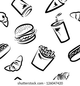 Fast food-seamless background
