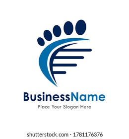 Fast foot logo vector template. Suitable for business, web, health and art
