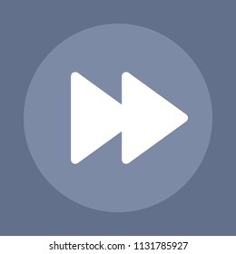 Fast Forward - Action Glyph Icons. A simple vector icon.