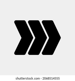 Fast forward arrow icon vector illustration in solid style, use for website mobile app presentation