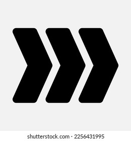 Fast forward arrow icon vector illustration in solid style, use for website mobile app presentation