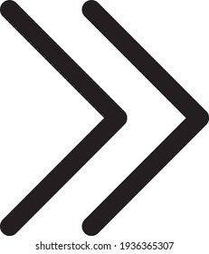 Fast Forward Arrow outline icon for website or other content