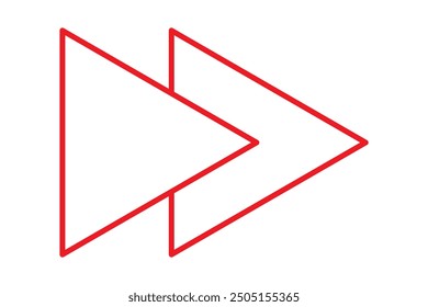 Icono de símbolo de flecha de avance rápido