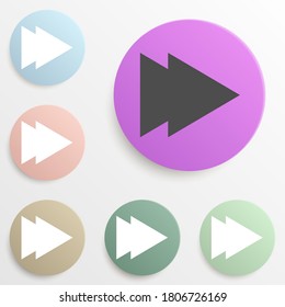 conjunto de color de la placa de avance rápido. Glifo simple, vector plano de iconos web para ui y ux, sitio web o aplicación móvil