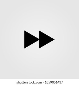 Fast forward button icon. Media player control button for website and mobile app.