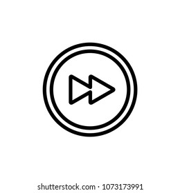 fast forward button icon vector