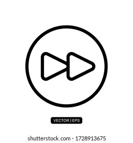 Fast Forward Button icon vector illustration logo template for many purpose. Isolated on white background.