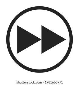 Fast Forward button isolated on white background. Png and editable vector EPS