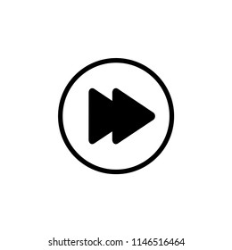 fast forward button - media icon vector