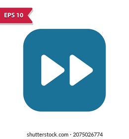 Fast Forward Button. Professional pixel-aligned icon in glyph style.