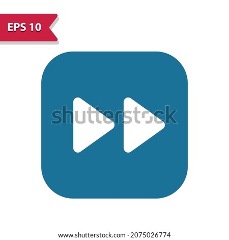 Fast Forward Button. Professional pixel-aligned icon in glyph style.