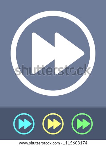Fast Forward - Circle Glyph Icons. A simple vector icon.