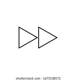 fast forward, direction, right vector illustration