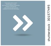 Fast forward double right arrows icon. Modern design flat style icon