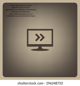 Fast forward double right arrows icon. Modern design flat style icon