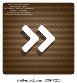 Fast forward double right arrows icon. Modern design flat style icon