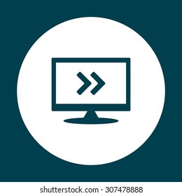 Fast forward double right arrows icon. Modern design flat style icon