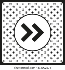 Fast forward double right arrows icon. Modern design flat style icon