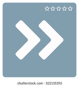 Fast forward double right arrows icon. Modern design flat style icon