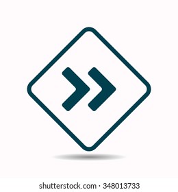 Fast forward double right arrows icon