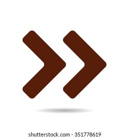 Fast forward double right arrows icon