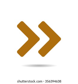 Fast forward double right arrows icon