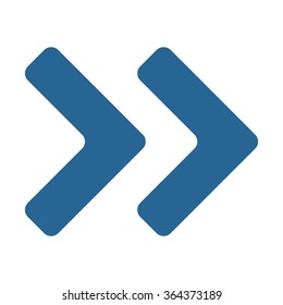 Fast forward double right arrows icon, vector illustration. Modern design. Flat design style
