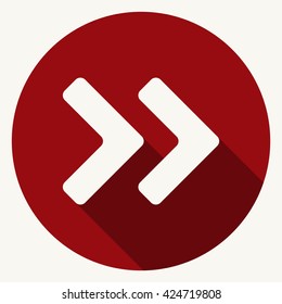 Fast forward double right arrows icon