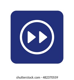 Fast forward double right arrows Icon Vector